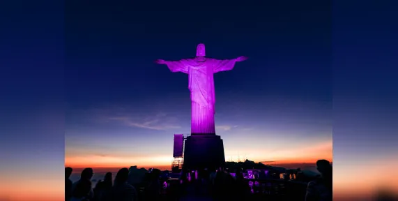 Cristo Redentor será iluminado de roxo por alerta sobre obesidade
